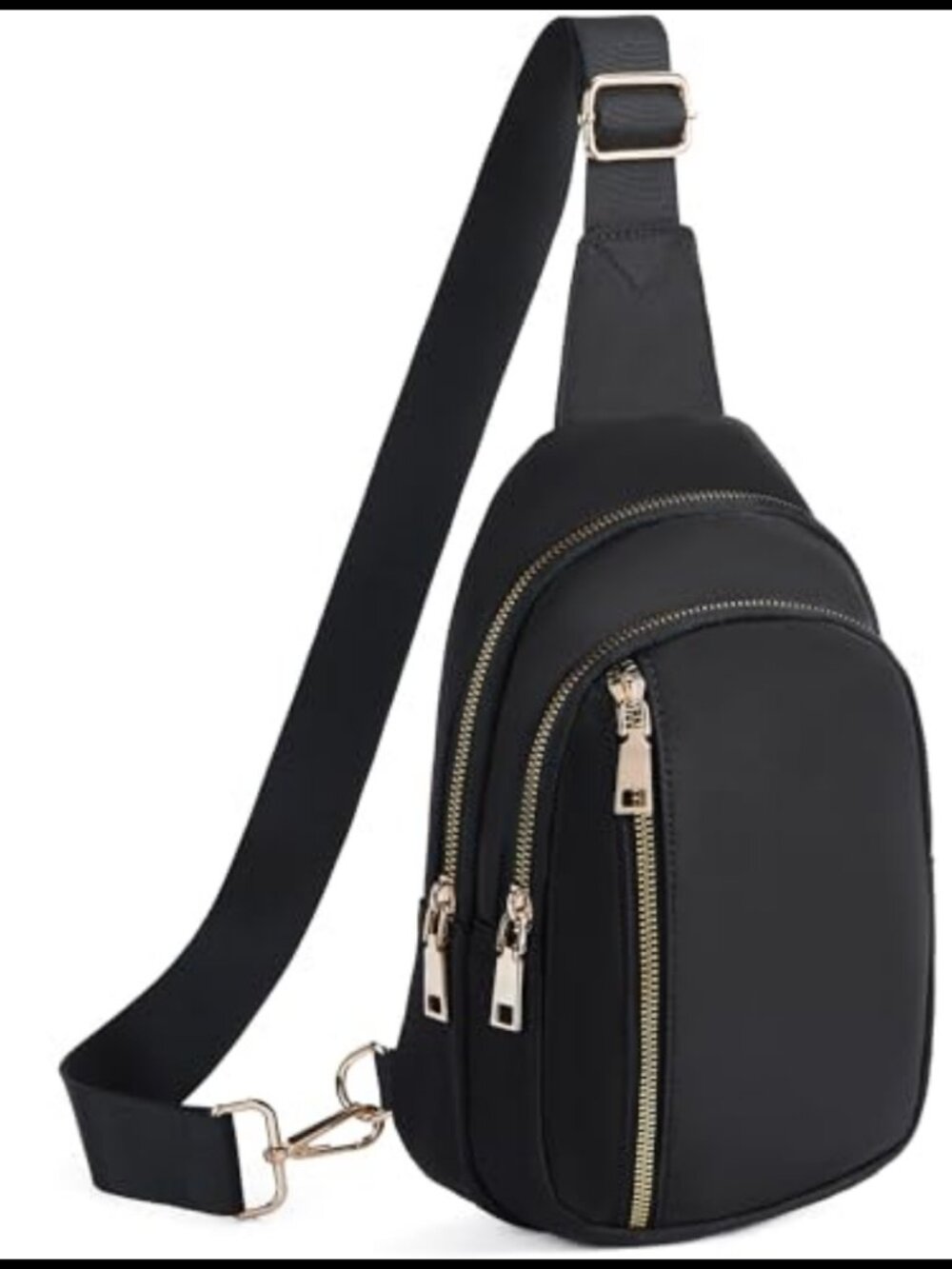Nylon Crossbody Sling Bag Anti Theft Travel Fanny Pack Extended Strap